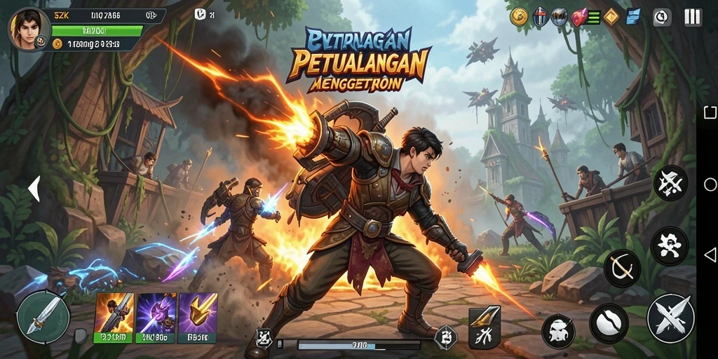 Tangkapan layar <strong>5ZK</strong> menampilkan aksi seru dengan grafis menawan.