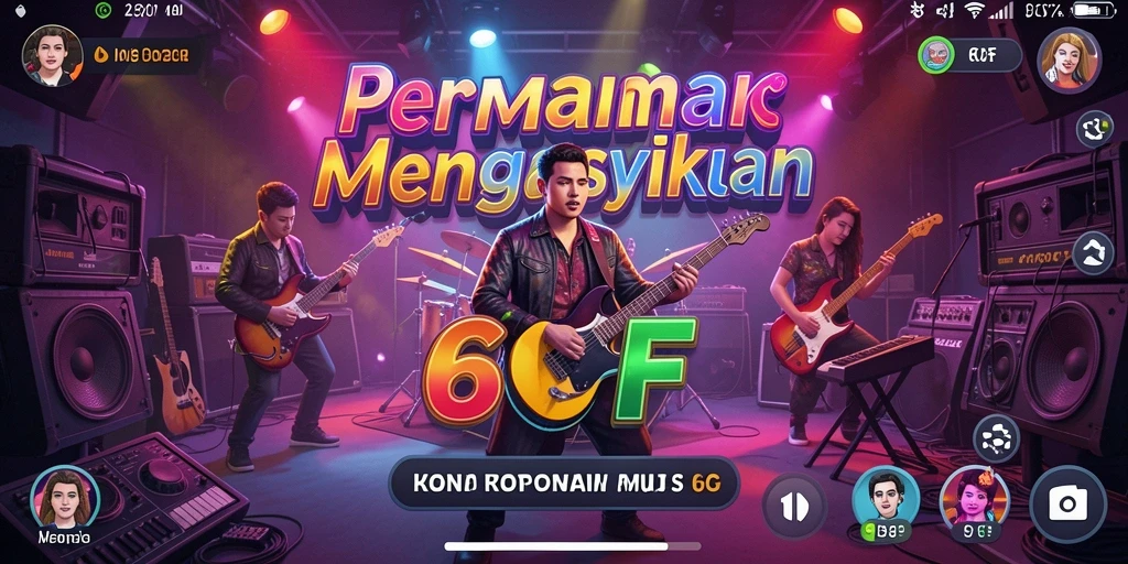 Tampilan gameplay 6CF yang penuh warna dan interaktif.