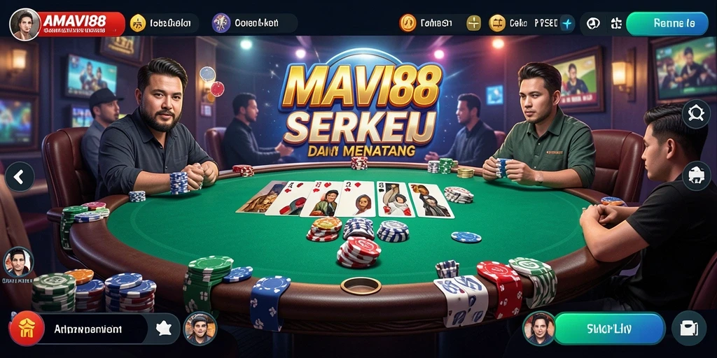 Tampilan gameplay AMAVI88 yang menarik saat bermain Poker.