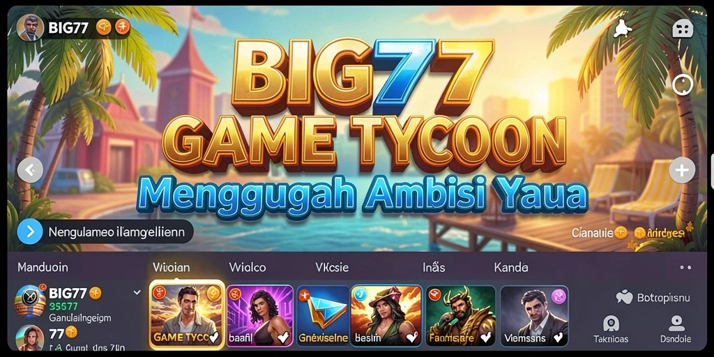 Tampilan gameplay <strong>BIG77</strong> yang menunjukkan pengembangan bisnis yang menarik.