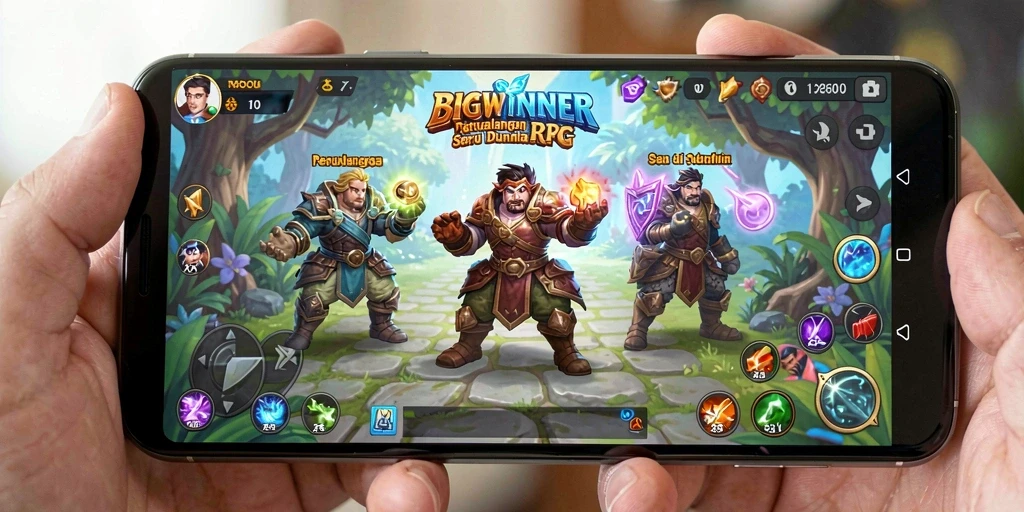 Tangkapan layar dari gameplay seru BIGWINNER di dunia RPG.