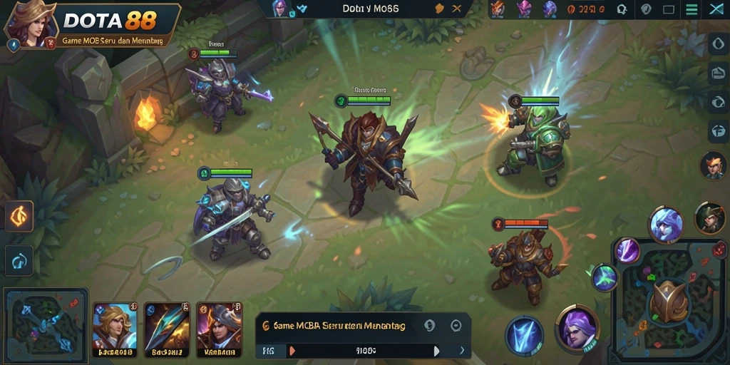 Gameplay DOTA88 yang intens dan menarik saat bertempur di medan pertempuran.