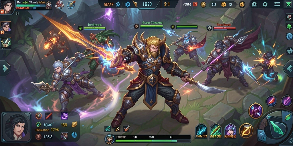 Screenshot GIM777 menunjukkan intensitas pertarungan antar karakter.