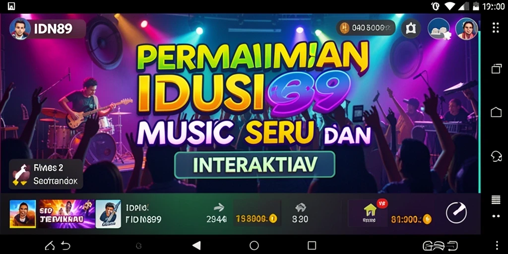 Tampilan gameplay IDN89 yang seru dan interaktif dengan berbagai lagu.
