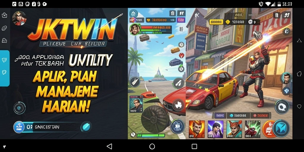 Screenshot utama JKTWIN yang menampilkan antarmuka aplikasi Utility.
