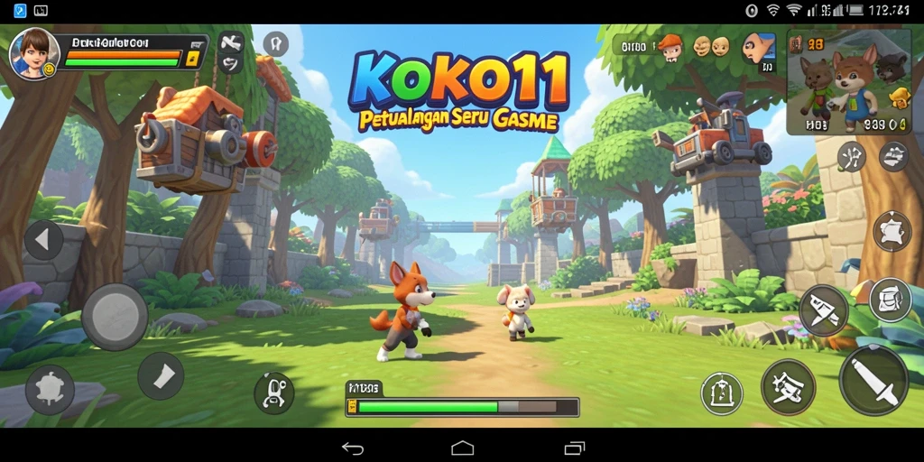 Tampilan gameplay KOKO11 yang ceria dan menarik.
