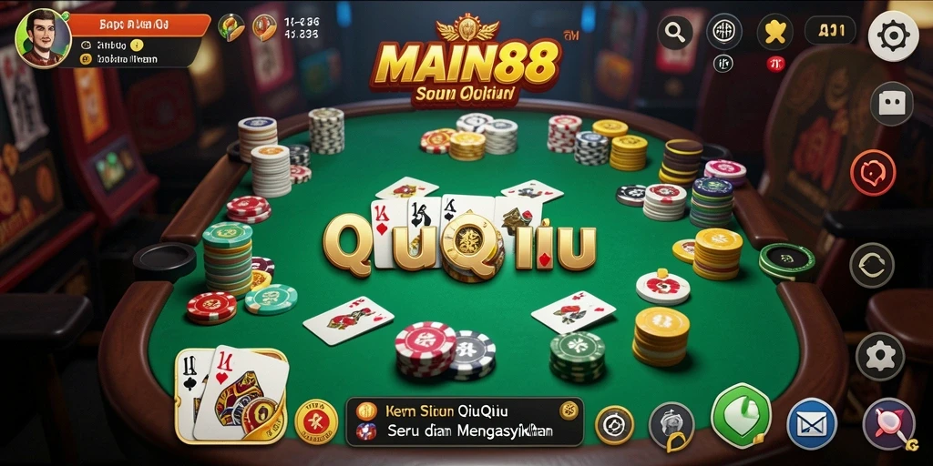 Tampilan gameplay seru di MAIN88, penuh tantangan QiuQiu.