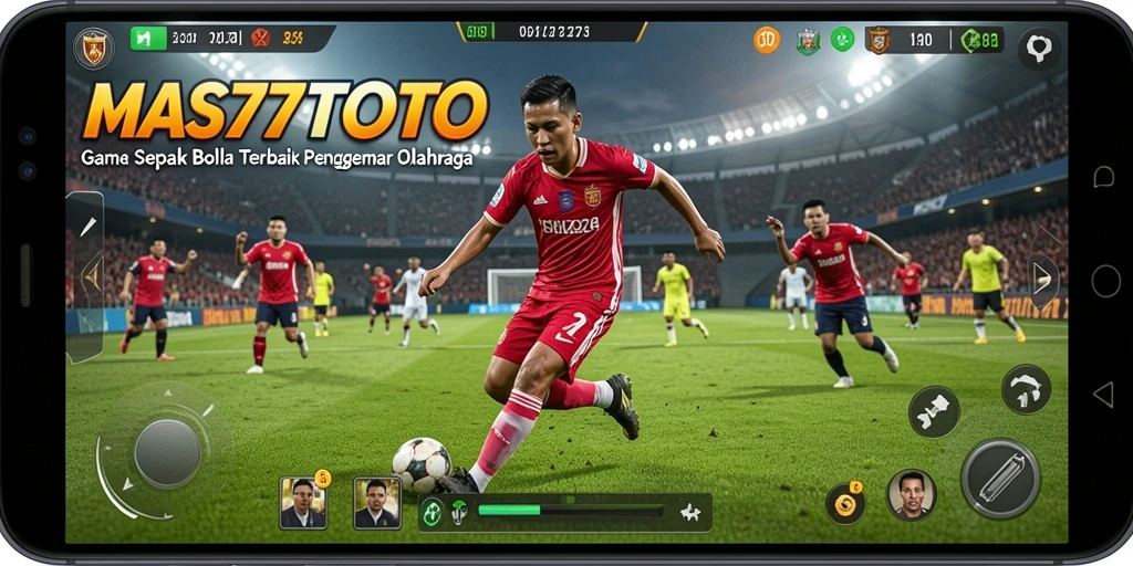 Screenshot gameplay MAS77TOTO yang menampilkan pertandingan sepak bola yang mendebarkan.
