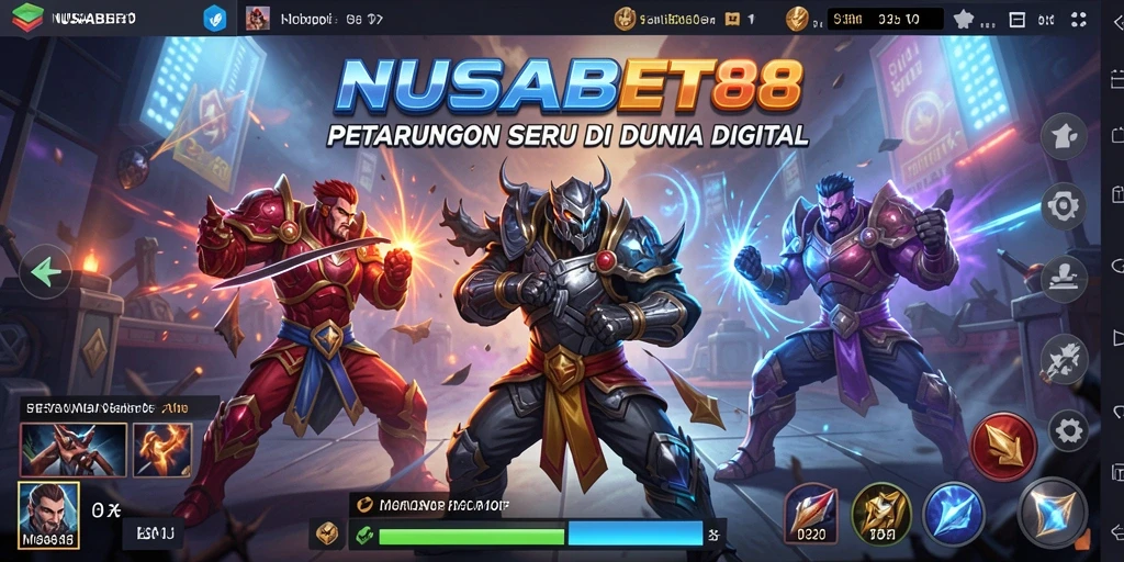 Tampilan gameplay seru NUSABET88 dengan pertarungan menarik.