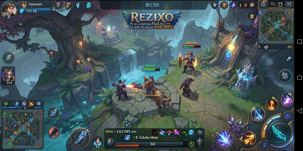 Tampilan gameplay seru dan mendebarkan di REZIXO.