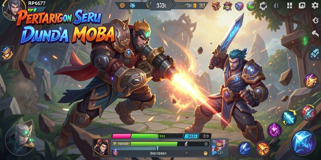 Gameplay seru RP6677 dalam aksi MOBA yang penuh strategi.