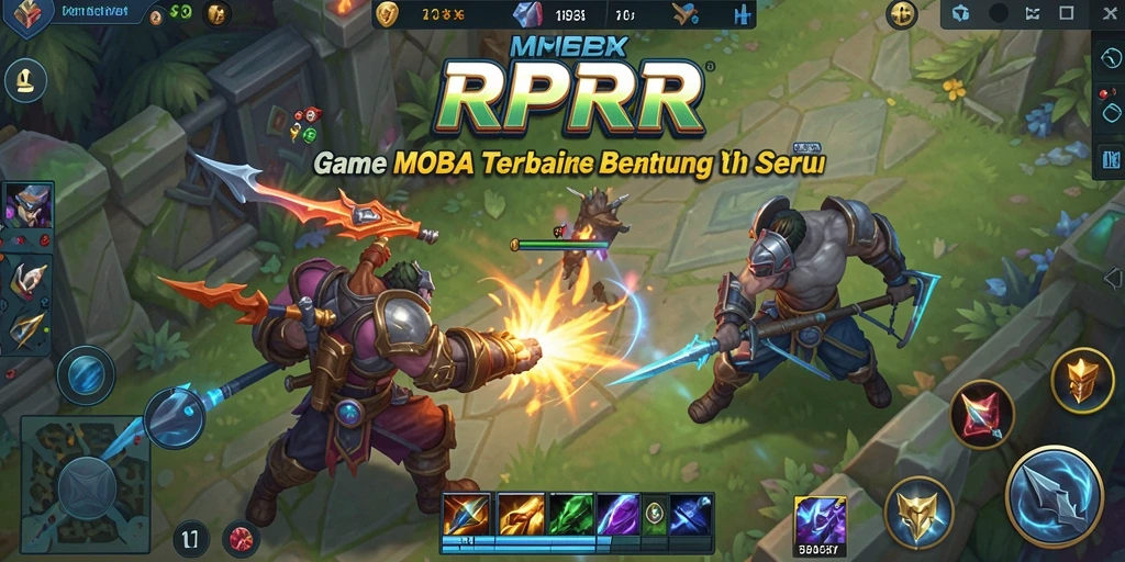 Tampilan gameplay seru RPRR di arena MOBA.