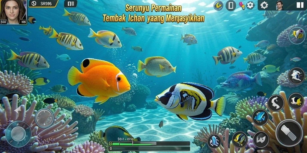Tampilan gameplay menarik dari SR996 saat menangkap ikan.