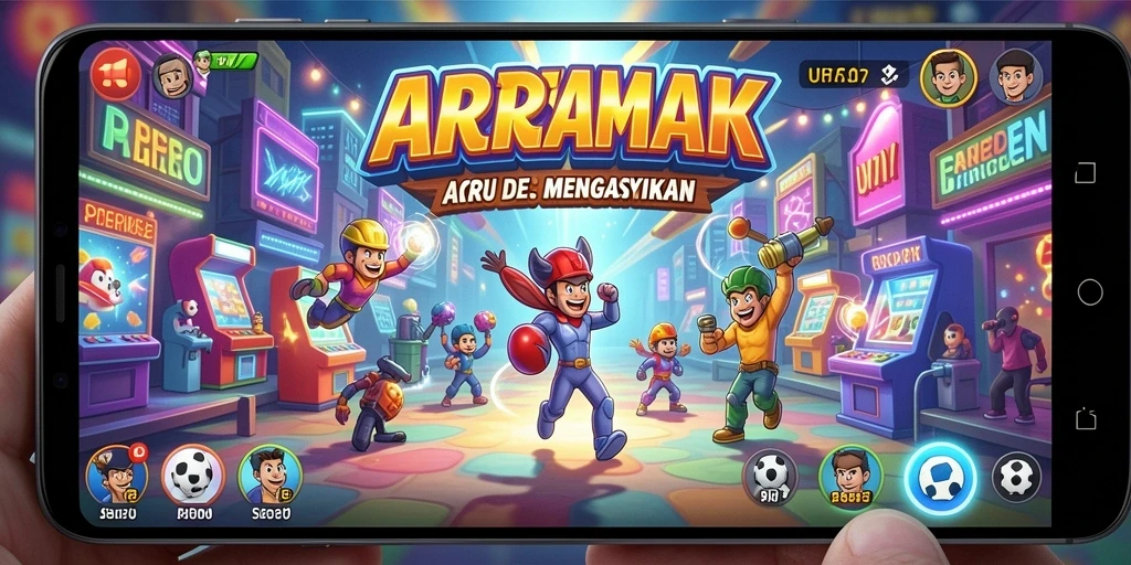 Tampilan gameplay UH77 yang seru dan penuh warna.