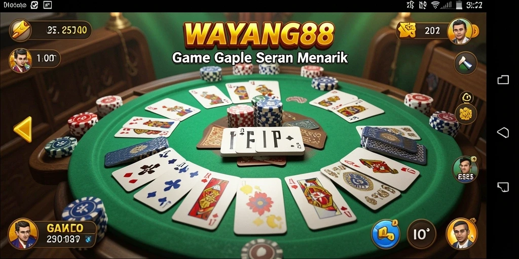 Tampilan gamplay seru Gaple di WAYANG88.
