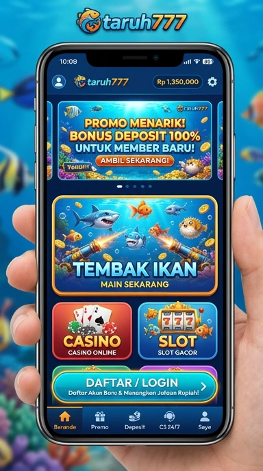 Antarmuka pengguna yang intuitif di aplikasi taruh777.